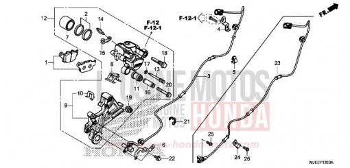 REAR BRAKE CALIPER CB650FAE de 2014